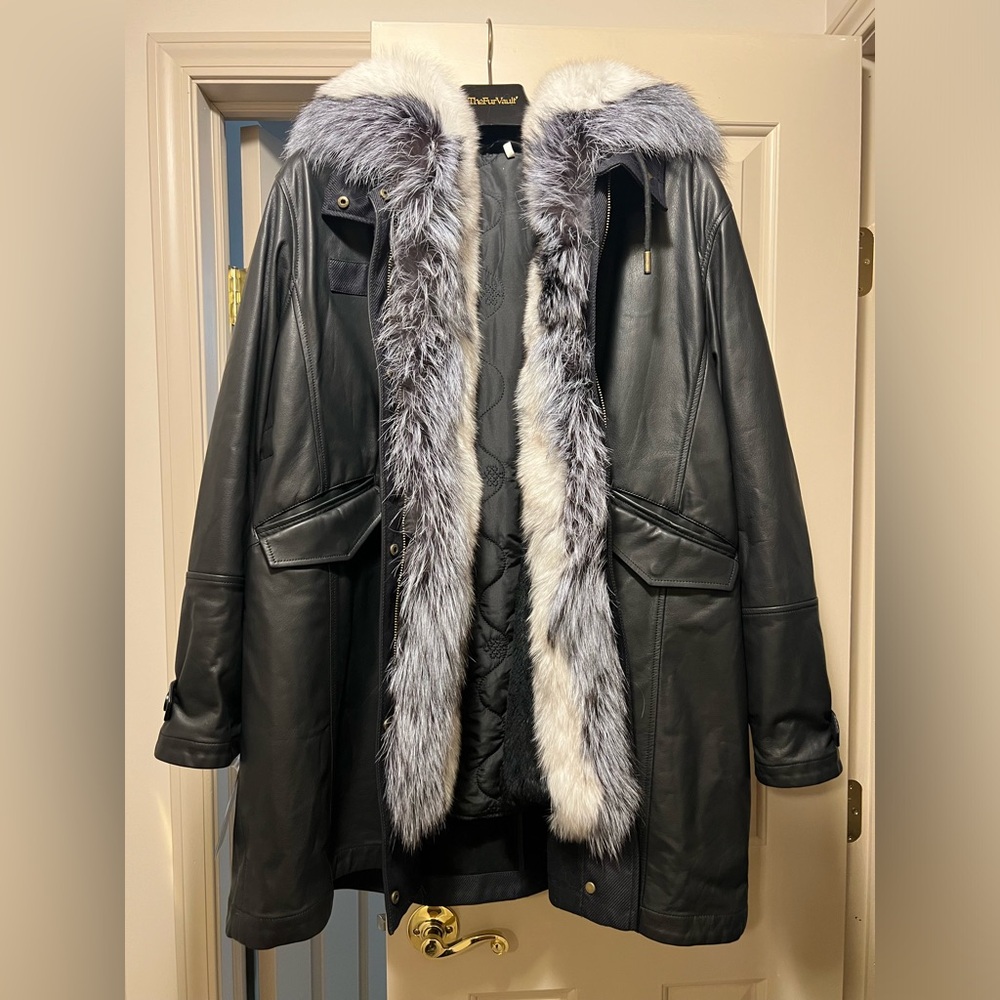 Leather and Fur Winter Parka
